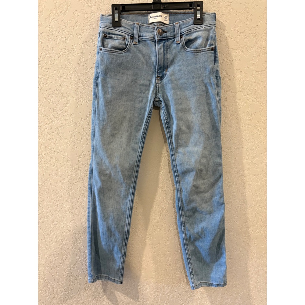 Abercrombie Kids Skinny Jeans Light Wash Blue Denim Size 9/10 Long